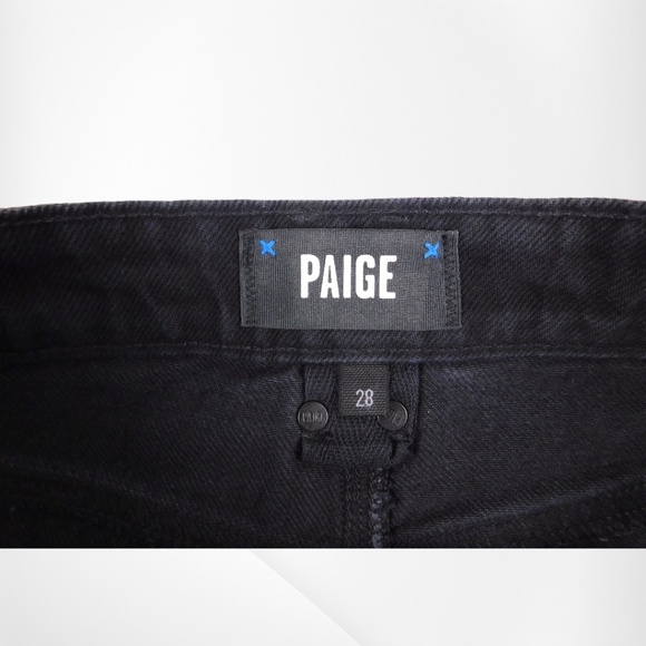 PAIGE Black Denim Midi Skirt | Size 28 - Picture 5 of 6